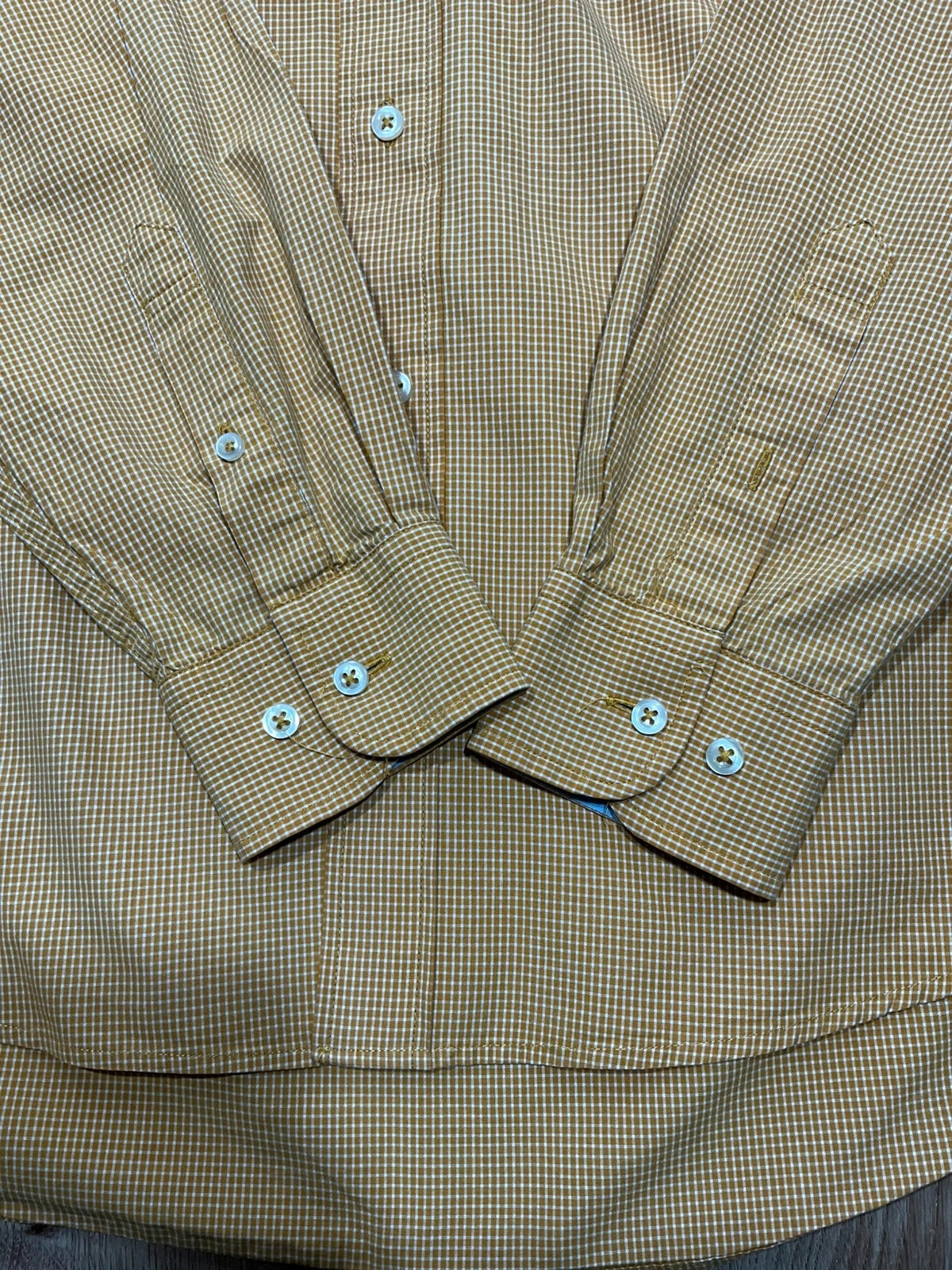Chemise Tommy Hilfiger S Vichy 100% Coton Jaune Moutarde – photo 3